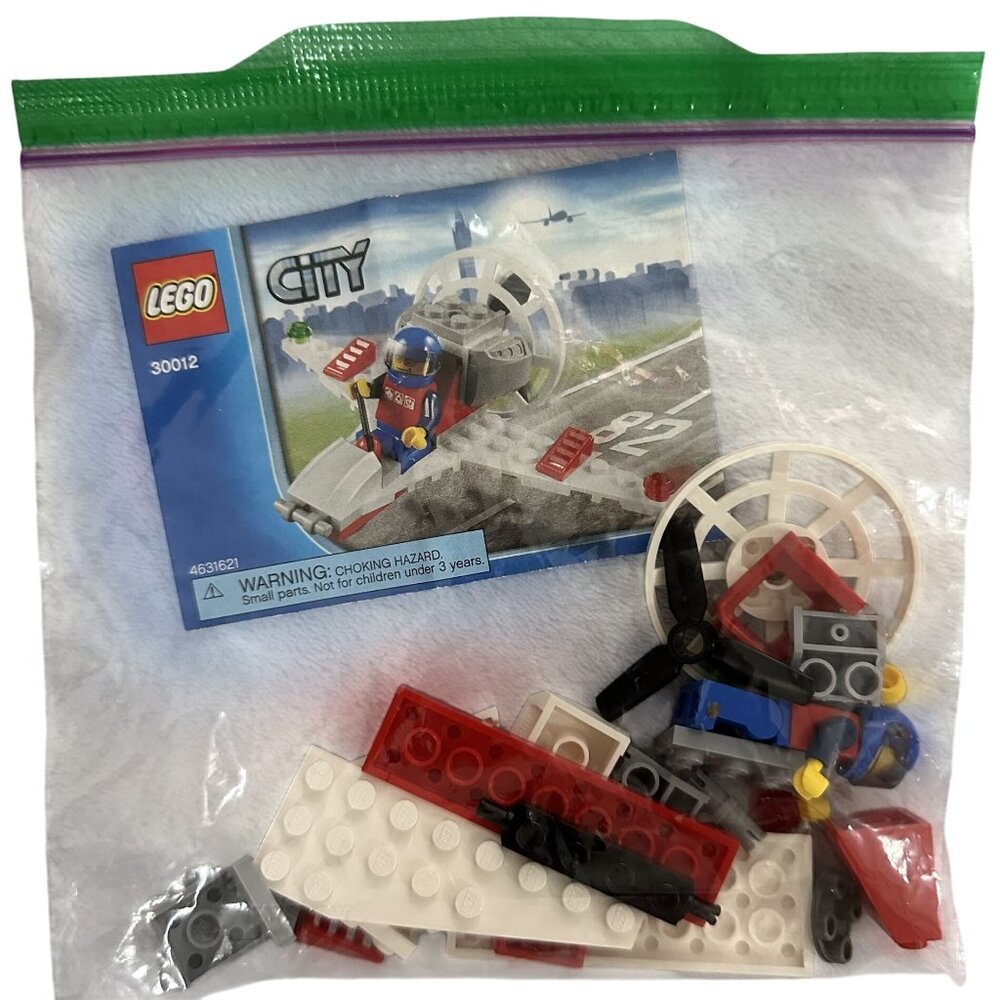 LEGO 30012 City Airport Microlight 100% Complete with Minifig and Manual